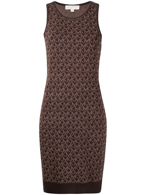 michael michael kors lorraine scuba knit dress brown|Dresses Michael Kors Clothing for Women .